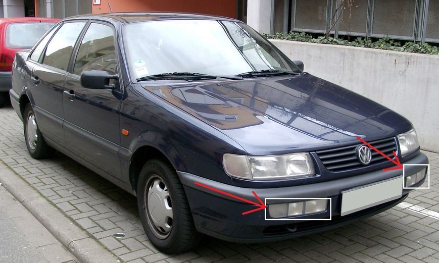 Туманки противотуманки галогенки 94-96 рр Фольксваген Пассат Б4 Passat B4 99-101 фото